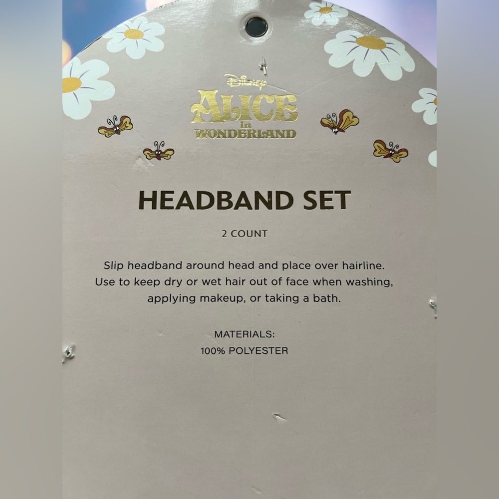 Disney Alice in Wonderland Headband Set & 🥀 Makeup Brush Set ♠️ ♥️ ♣️ ♦️ - Picture 3 of 4